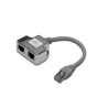 SDOPPIATORE SCHERMATO 5E 2 LINEE RJ45 DN-93904
