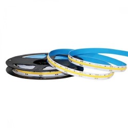 STRISCIA LED VT-512 1000LMMT 24V COB STRIP 5MT 12WMT BIANCO CALDO 3000K 2649