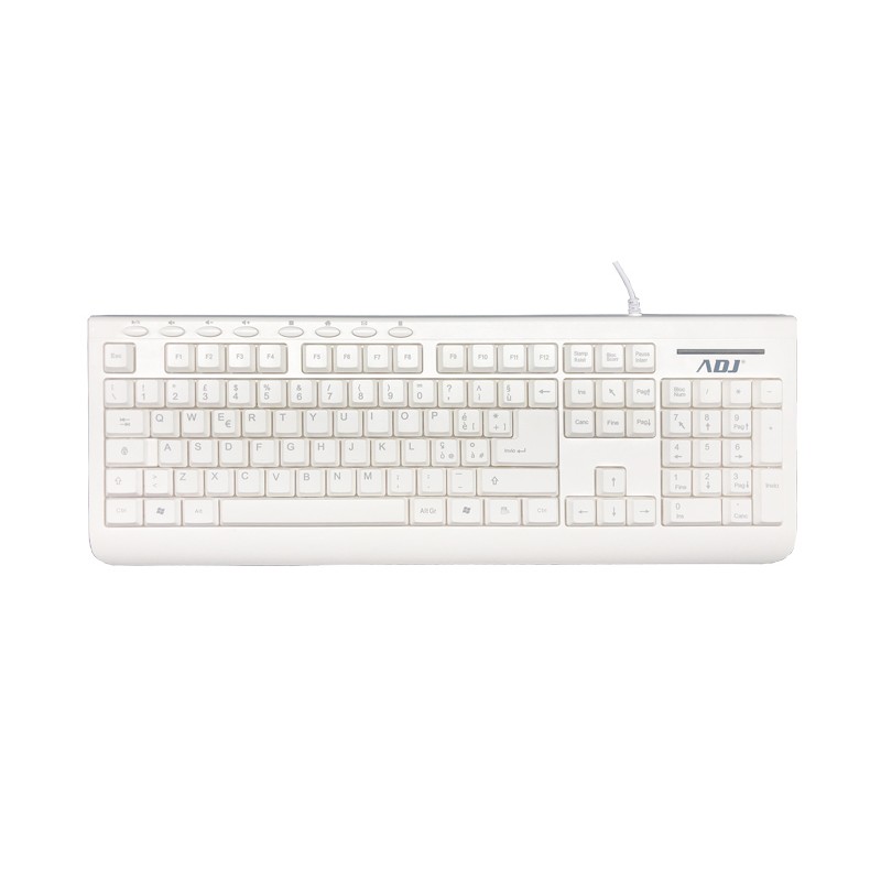 TASTIERA USB MULTIMEDIA PURE TA108 WH 113 TASTI PLUGPLAY ADJ
