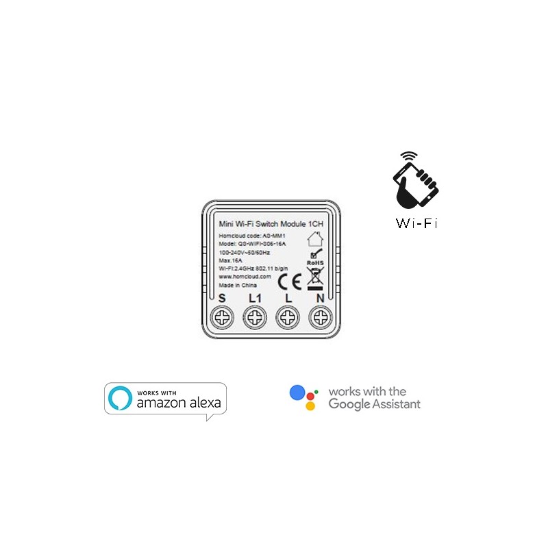 MODULO INTERRUTTORE MINI 1 CANALE WIFI AS-MM1