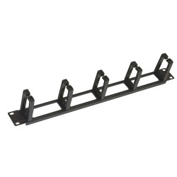 ARMADIO RACK RACCOGLICAVI 19 5 ANELLI NERO IN METALLO
