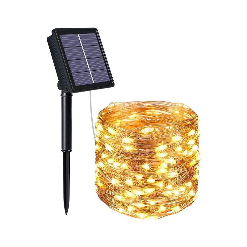 STRISCIA LED 100 STRIP 10MT CALDA LUCE SOLARE F0-11-17