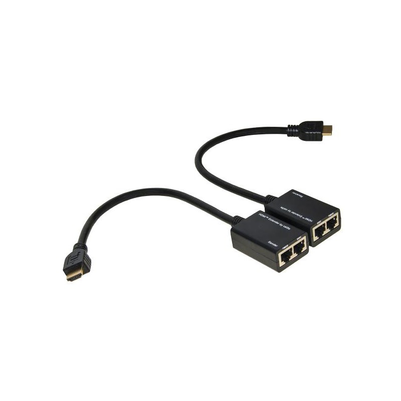 ESTENSORE HDMI - 2 CAVI ETHERNET CAT 6 - 30MT LKEXT15