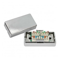 BOX DI GIUNZIONE IN METALLO CAT6 SILVER NW-MBJS6-SL
