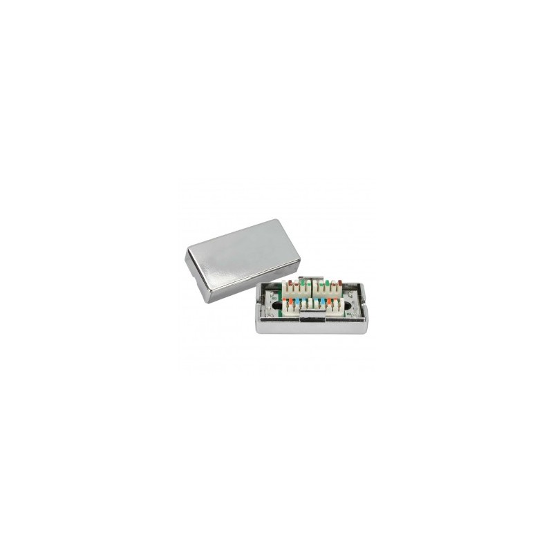 BOX DI GIUNZIONE IN METALLO CAT6 SILVER NW-MBJS6-SL