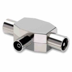 ADATTATORE DISTRIBUTORE INDUTTIVO SEGNALE ANTENNA 2 SPINE 1 75OHM IEC RF92