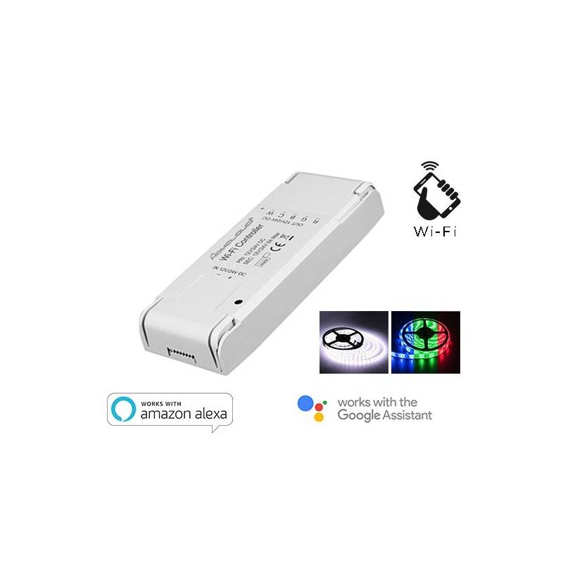 CONTROLLER STRISCE LED WIFI 12-24V RGB + WHITE AS-SL1