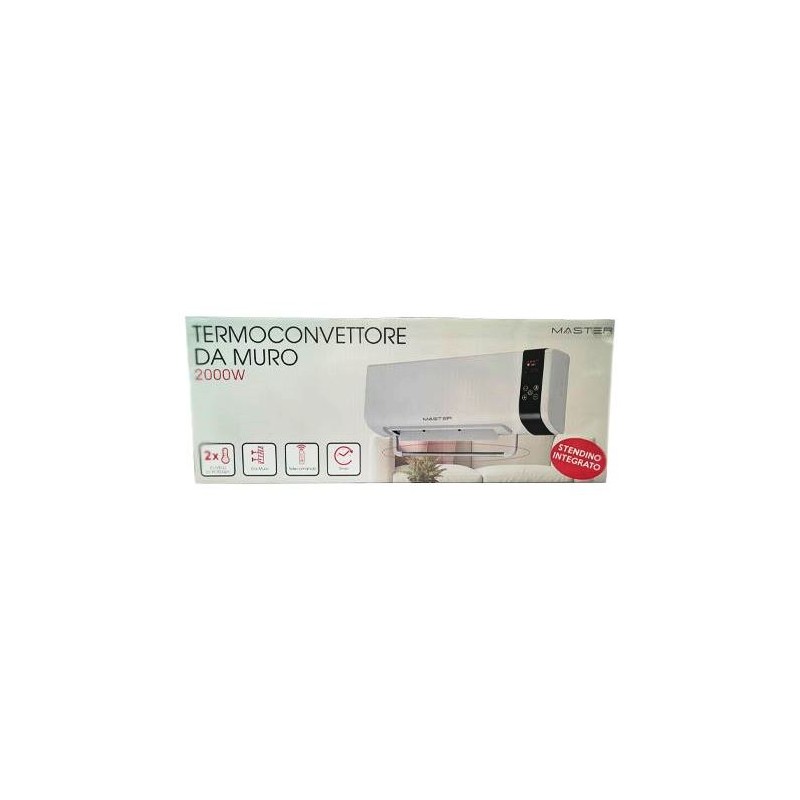 TERMOCONVETTORE ELETTRICO DA MURO 2000W TCP3510R A PARETE