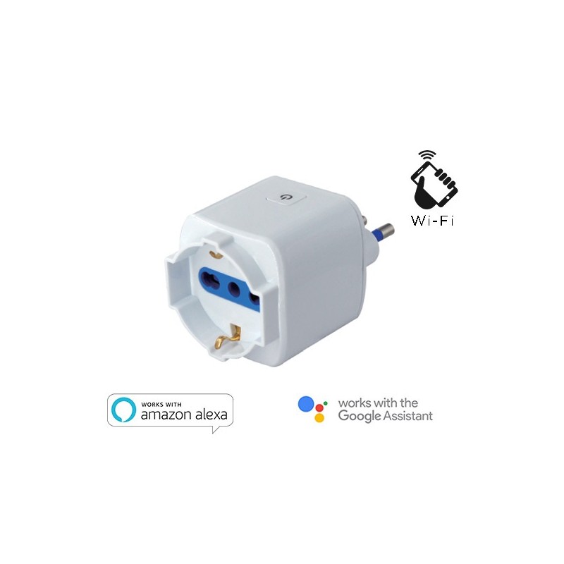 PRESA BIPASSO-SCHUKO INTELLIGENTE 16A ITALIANA SL-IP16A WIFI