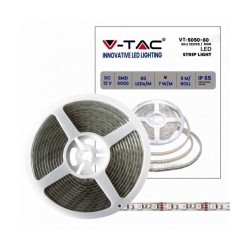 STRISCIA LED VT-5050 100LMMT 12V STRIP 5MT 7WMT RGB IP65 212155