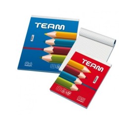 BLOCK NOTES A4 TEAM A PUNTO METALLICO 21x29 50FF CONF 10 PZ