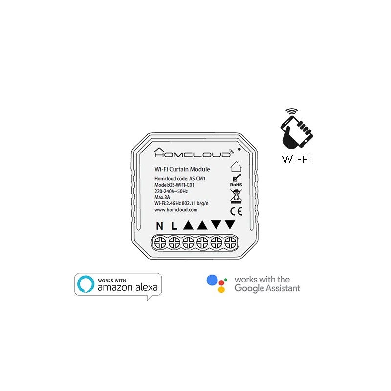 MODULO TAPPARELLE INTELLIGENTE WIFI DA INCASSO AS-CM1