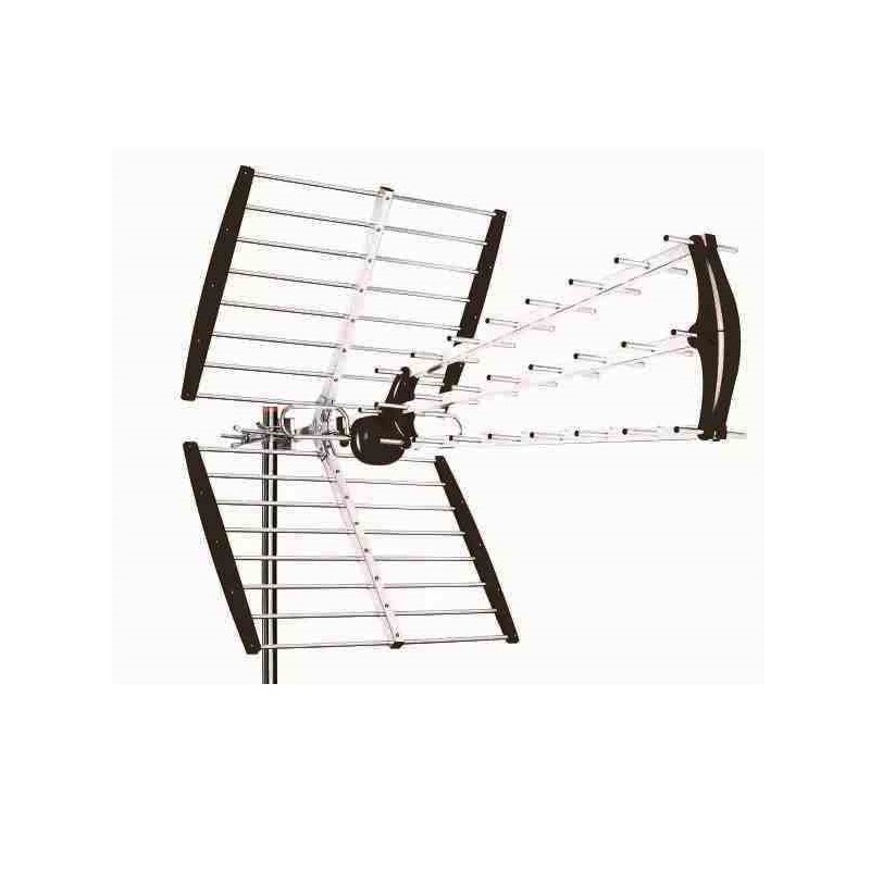 ANTENNA TV ESTERNA DA TETTO ANT10 - UHF A LARGA BANDA DVB 42 ELEMENTI