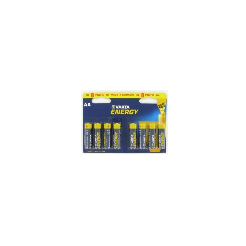 BATTERIA STILO AA LR03 ENERGY MEGAPACK 8PZ 15V VARTA