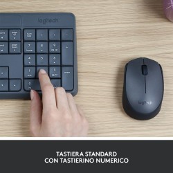 TASTIERA MK235 LOG WIRELESS+MOUSE GRIGIO WIRELESS